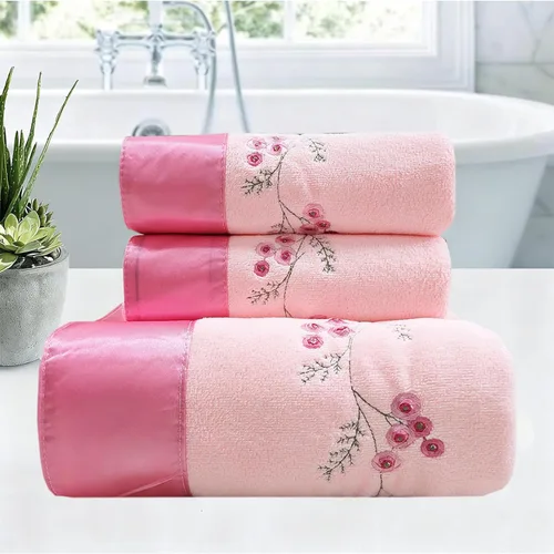 Miniatura 9 de Juego de Toallas de Baño USTIDE de Encaje Azul, Juego de Toallas de Mano de Terciopelo y Suave para Baño y Ducha