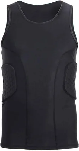 Miniatura 11 de Camiseta de portero para hombre acolchada, equipo de protección de fútbol americano para hombre, traje de entrenamiento, protector de costillas