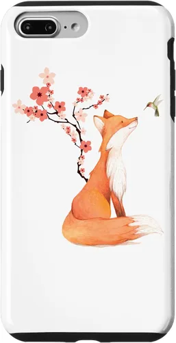 Miniatura 12 de The Cute Fox and Hummingbird Cherry Blossom Flower Present Case for iPhone 17