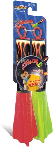 Miniatura 3 de Geospace Pump Rocket Finger Flingers - Juego de 2 cohetes de espuma voladores