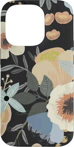 Miniatura 17 de Funda para iPhone 13 Pro Max Boho Wildflower Garden Botanical Floral Pattern (negro)
