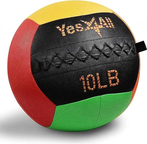Miniatura 8 de Yes4All Bola de pared, bola de arena de hierro con peso de cuero suave para ejercicio multifuncional dinámico, 6 libras - 30 libras