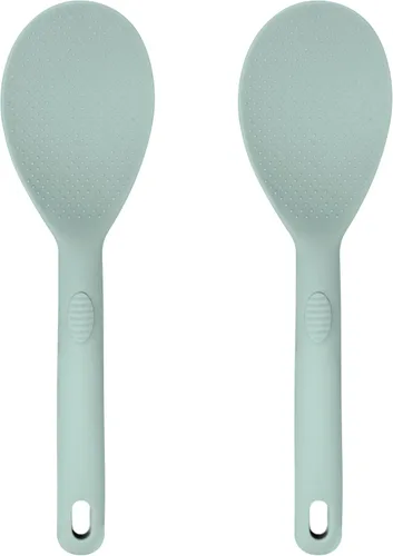 Miniatura 17 de Juego de 4 utensilios de silicona – Espátula de goma, cepillo de repostería, espátula ranurada y paleta de arroz – Juego completo resistente al Rosa