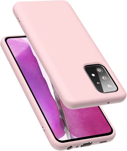 Funda Samsung Galaxy A52 5G y 4G, funda de silicona líquida con forro de microfibra gruesa diseño a prueba de golpes, funda de goma de gel suave