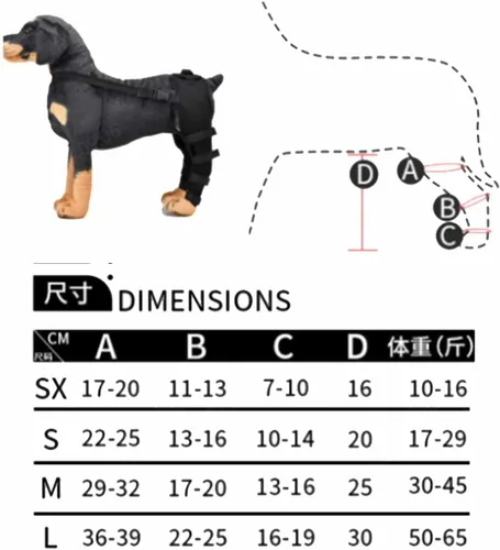 Rodillera para perro, soporte para perros grandes y pequeños con ACL, CCL, lesiones de ligamento cruzado, luxación de rótula u osteoartritis para
