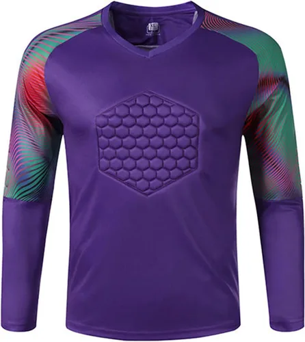 Miniatura 37 de TiaoBug Kids Boys Gladiator Goalkeeper Jersey Padded Goalie Shirt Soccer Jersey Sports Team Training Uniforms