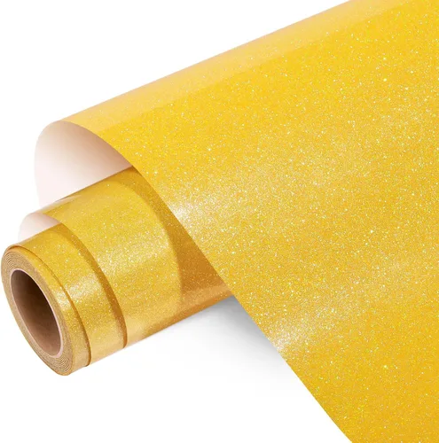 Miniatura 8 de WRAPXPERT Vinilo de transferencia de calor con purpurina naranja, rollo de vinilo holográfico de 10 pulgadas x 5 pies, color naranja quemado, vinilo