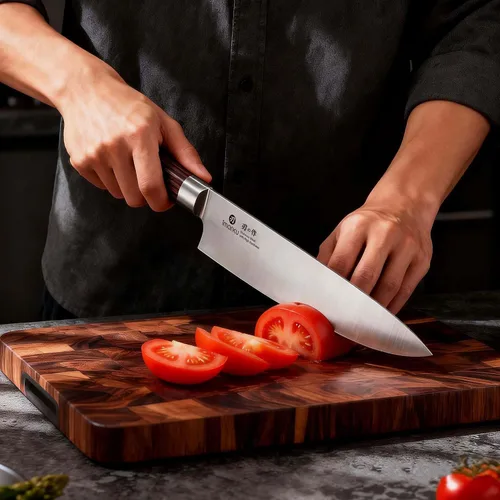 Miniatura 6 de Imarku cuchillo de chef de 25,40 cm, cuchillo de cocina de acero alemán rico en carbono con mango ergonométrico
