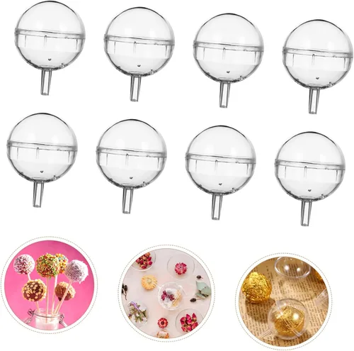 Miniatura 6 de EXCEART Taza de ramo de chocolate de plástico transparente 25 unids titulares de caja de chocolate transparente envoltorios redondos de dulces cajas