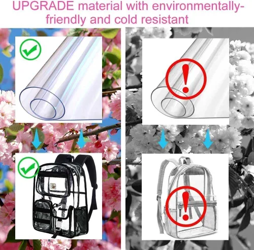 Miniatura 5 de Mochila transparente, resistente bolsa transparente para mujeres y hombres Heavy Duty