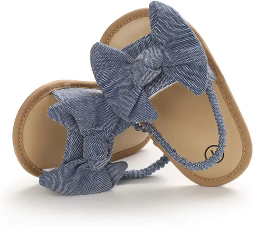 COSANKIM Sandalias de verano para bebés y niñas con suela suave de flores, zapatos de vestir para cuna, recién nacidos, para recién nacidos, para