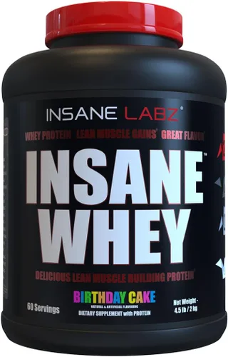 Miniatura 9 de Insane Labz Insane Whey, 100% Proteína de Suero para Construcción Muscular, Perfil de BCAA Amino, Ganador de Masa, Reemplazo de Comida