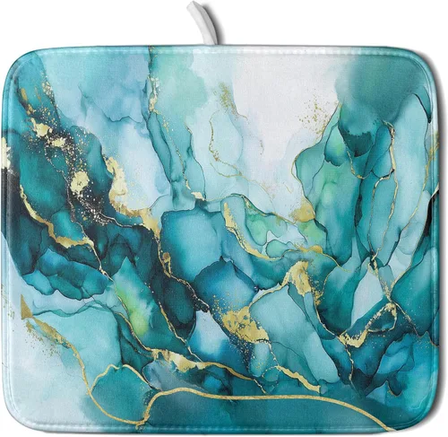 Miniatura 76 de Giwawa Tapete de Secado de Platos Retro Silueta de Cabaña del Bosque de Ciervos para Encimera 18 x 24 pulgadas Otoño Cielo Azul Nube Dibujos