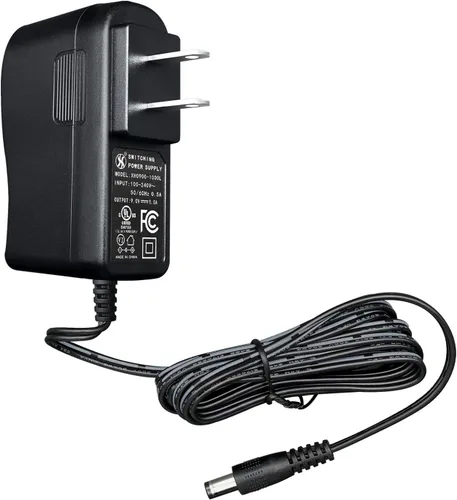 Adaptador de fuente de alimentación 9V 1A 1000mA 6FT Listed UL, enchufe de pared horizontal, 9W 0.5A 500mA 0.8A 800mA AC/DC Adaptador de conmutación