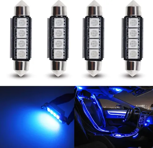 Miniatura 17 de Bombillas LED Festoon 6411 6418 C5W de 9 a 30 V extremadamente brillantes, sin errores, 1.5 pulgadas, 1.417 in para luces de cúpula de mapa