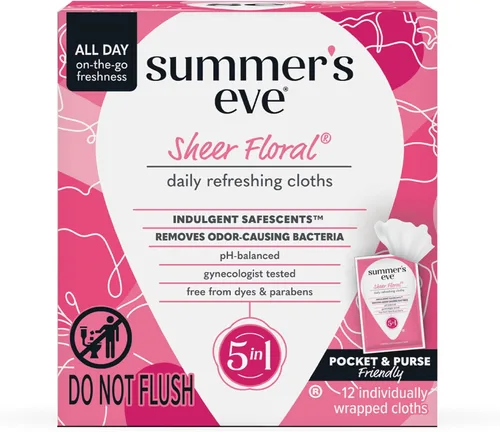 Miniatura 9 de Summer's Eve Blissful Escape - Toallitas femeninas, fórmula suave con pH equilibrado que ayuda a controlar el olor vaginal, toallitas envueltas