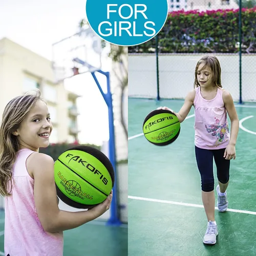 Miniatura 3 de Baloncesto para niños y niñas de 3/5 (22 pulgadas/27.5 pulgadas), baloncesto de goma de alta calidad para interiores y exteriores, para niños