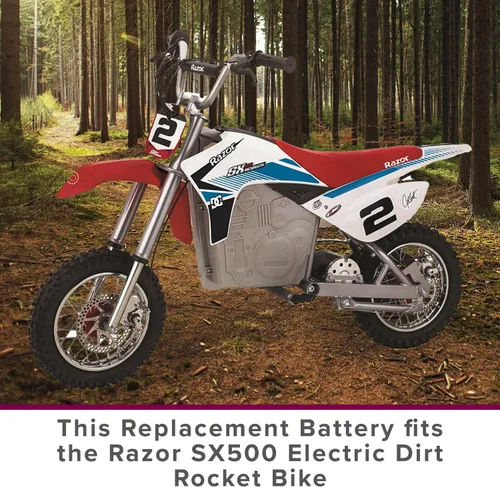 Miniatura 2 de AlveyTech Paquete de baterías prémium de 36 voltios para moto de cross Razor SX500 (rango estándar de 12 Ah, todas las versiones), juego de 3