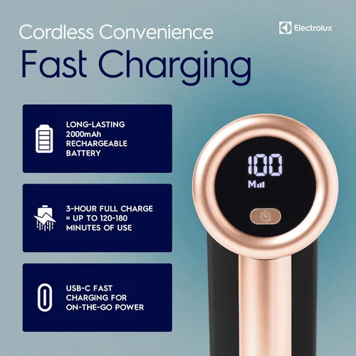 Miniatura 5 de Afeitadora de tela recargable Electrolux Removedor de pelusa de 3 velocidades para ropa y muebles Elimina la pelusa y las bolitas Afeitadora