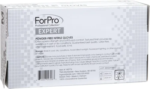 Miniatura 3 de ForPro Expert SoftGuard Disposable Nitrile Gloves, Ultimate Comfort & Protection, Powder-Free, Latex-Free, Non-Sterile