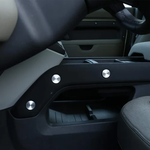 Miniatura 4 de Cubierta protectora decorativa con tornillo lateral de consola central de automóvil de aleación de aluminio para Land Rover Defender 110 2020-2021