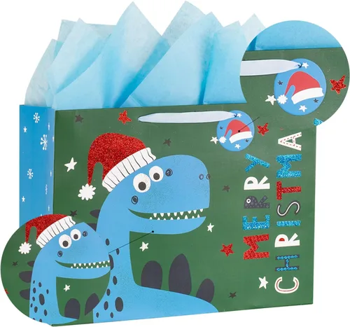 Miniatura 7 de Loveinside Bolsas de regalo de Navidad con tarjeta de felicitación, etiqueta de regalo y papel de seda para Navidad, vacaciones y fiestas, y más, 16