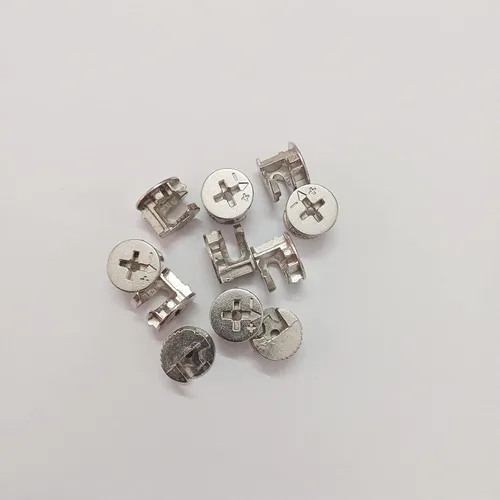 Miniatura 5 de Medsuo 12 piezas de 0.575 in x 0.453 in para muebles de 0.575 in x 0.453 in, tuercas de bloqueo de leva para gabinete, cajón, aparador, armario