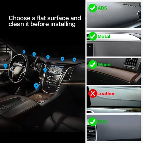 Miniatura 9 de Soporte magnético para teléfono de coche, imán fuerte para teléfono, soporte de accesorios [360°] hembra-macho - teléfono inteligente y navegación
