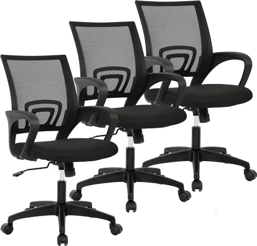 Miniatura 14 de Meet perfect Silla de oficina con respaldo medio, moderna silla ejecutiva de escritorio para computadora, silla giratoria con ruedas, silla