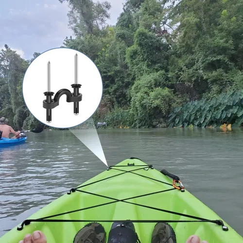 Miniatura 7 de HLOGREE Paquete de 2/4 asas para kayak, mango de transporte de kayak con remaches, asas de repuesto para kayak, asas de kayak para Gris - 2 asas