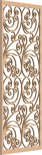 Miniatura 131 de 9 3/8"W x 24 3/8"H x 1/4"T Marilla Decorativos Paneles de Pared de Madera Calado, Abedul