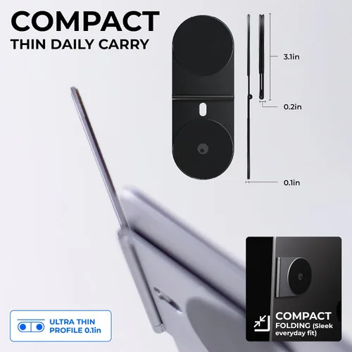 Miniatura 4 de Rolling Square Edge Pro Core - Soporte magnético para teléfono con base para computadoras y tabletas Placa de metal adhesiva segura o modo