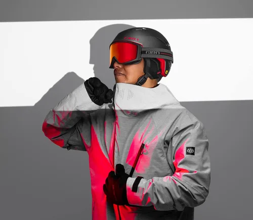 Miniatura 4 de Giro Grid - Casco esférico de esquí de nieve para hombres y mujeres, diseñado para guías de campo, campo lateral y atletas de turismo Grafito