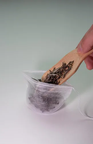 Miniatura 2 de Filtros de té desechables para té de hojas sueltas, 200 unidades, fibra de maíz PLA, diseño 3D para expansión completa de hojas de té, 50 bolsas por