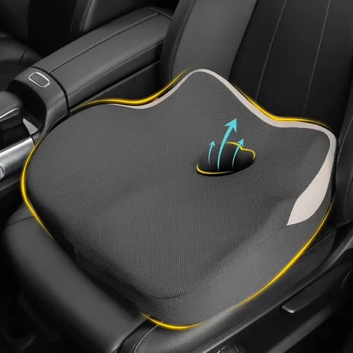 Miniatura 10 de Cojín de asiento de coche: cojín ergonómico de espuma viscoelástica para aliviar el dolor de ciática, almohada de asiento de conducción más grande