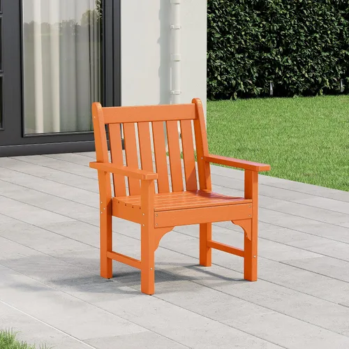Miniatura 17 de WestinTrends Malibu Outdoor Patio HDPE Adirondack Silla de comedor para patio, color negro