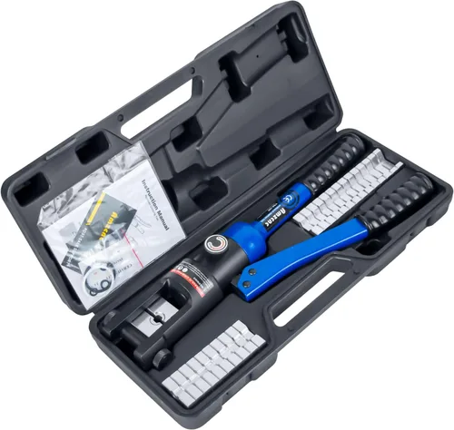 Miniatura 10 de AMZCNC Herramienta de Prensado Hidráulico y Cortador de Cable Herramienta de Prensado de Terminal de Cable Hidráulico 10 TON USA 12 AWG a 00 (2/0)