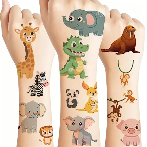 Miniatura 21 de 10 hojas de calcomanías temporales de henna de henna 5P negro + 5P marrón, calcomanías de tatuaje para mujeres, calcomanías de arte corporal para 5