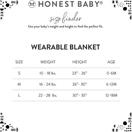 Miniatura 5 de HonestBaby - Manta acolchada de algodón orgánico para usar como prenda, negra, talla M Negro