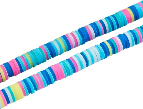 Miniatura 15 de Cheriswelry - Cuentas de arcilla de 0.157 in, 9200 cuentas de arcilla polimérica Heishi, 24 colores, planas, redondas, hechas a mano, disco