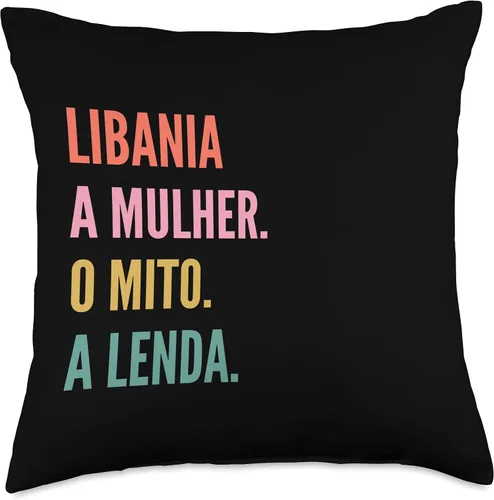 Miniatura 4 de Funny Portuguese First Name Design - Libania Throw Pillow