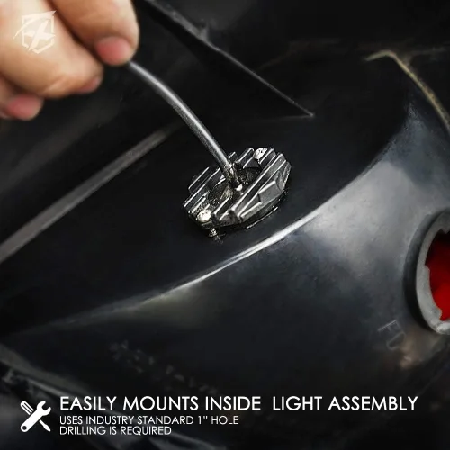 Miniatura 6 de Xprite - Juego de luces led estroboscópicas ocultas ámbar con 14 patrones de flash, luces estroboscópicas de parrilla para camiones, montaje
