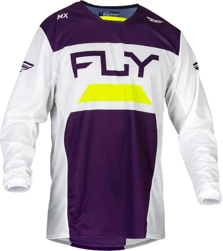 Miniatura 7 de Fly Racing Camiseta Kinetic Prix para adultos 2024, color gris hielo/carbón/alta visibilidad pequeña; 377-421S