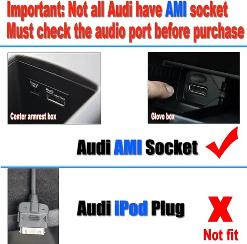 Miniatura 2 de Yoper Adaptador Bluetooth 5.0 compatible con Audi A3 A4 A5 A6 A7 S3 S4 Q3 Q5 Q7 Volkswagen VW 2G 3G 3G+ AMI MMI Port Cable Music Play Connector