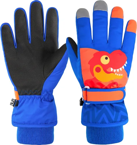 Azarxis Kids Snow Ski Gloves, Children Winter Waterproof Windproof Warm Touchscreen Snowboard Gloves for Boys & Girls
