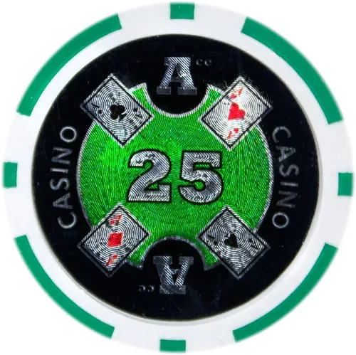 Miniatura 7 de Brybelly Ace Casino Poker Chip - Compuesto de arcilla pesada de 0.49 oz, paquete de 50 $10000 naranja