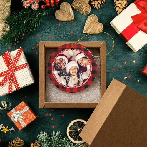 Miniatura 4 de Adornos de Navidad personalizados, adorno con foto personalizada, nuestro primer árbol de Navidad colgante 2023, decoración regalo para Navidad