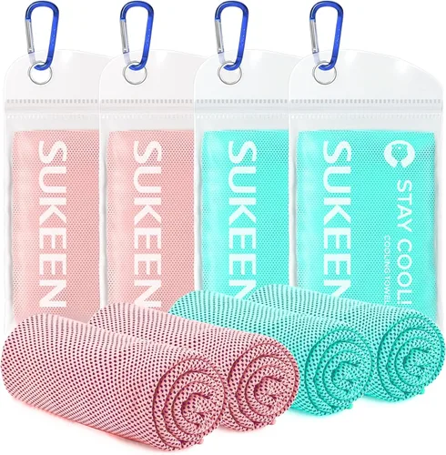 Miniatura 17 de Sukeen [4 unidades de toallas de refrigeración (40 x 12 pulgadas)], toalla de hielo, toalla de microfibra suave transpirable para yoga