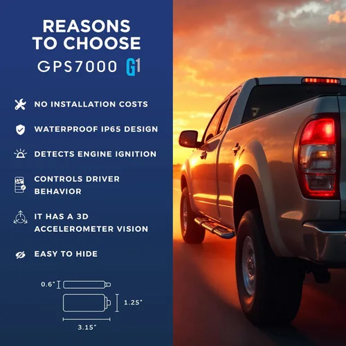 Miniatura 2 de GPS7000 Rastreador GPS oculto para vehículos, 12 meses de servicio incluido, rastreador GPS de coche 4G, suscripción opcional, mini rastreador