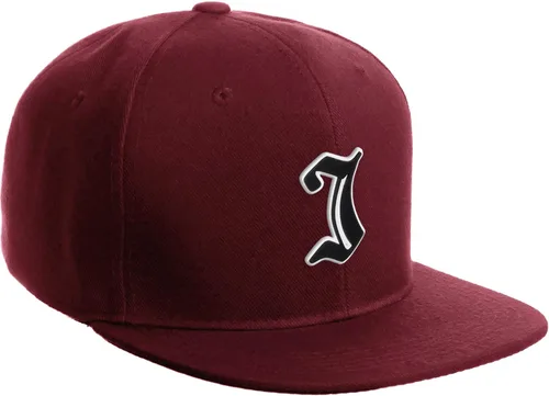 Miniatura 574 de Daxton Gorra clásica con visera de billete plano con letras del alfabeto inglés antiguo de la A a la Z